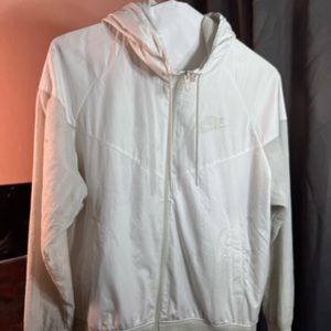 Womens Nike zipper raincoat with hood